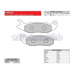 Pastillas de freno Ferodo Piaggio Liberty I-Get, Medley, Honda PCX...