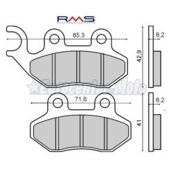Pastillas de freno orgánicas Peugeot Tweet Euro 3, Sym Symphony  Euro 3...