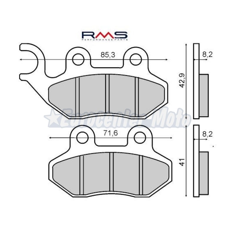 Pastillas de freno orgánicas Peugeot Tweet Euro 3, Sym Symphony  Euro 3...