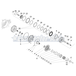 Embrague Original completo Piaggio Beverly 350i/400 HPE, MP3, X10 350