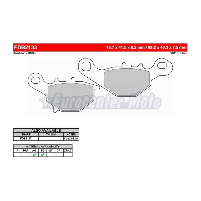 Juego pastillas Suzuki Epicuro, Street Magic...