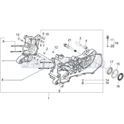 Silentblock inferior amortiguador al carter Original Piaggio 50 varios modelos