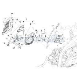 Tapa cubierta radiador Original Piaggio Medley 125
