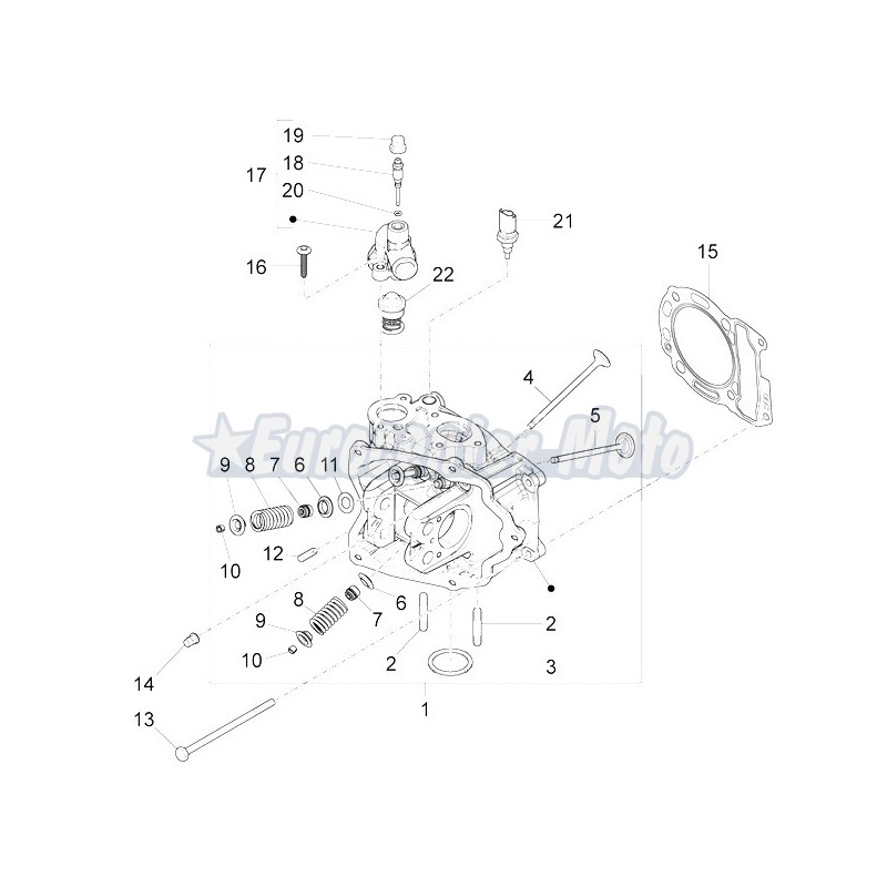 Junta culata Original motores Piaggio Leader 125 LC. 0.3mm