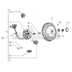 Stator Original Vespa 200 Iris, TX, DN, PX y Cosa sin arranque eléctrico