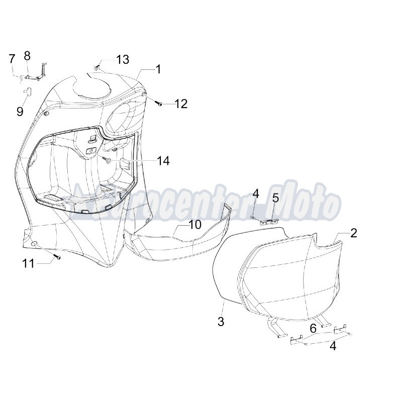 Gancho cierre guantera Original Piaggio y vespa varios modelos