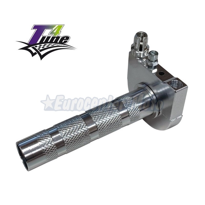 Mando de gas rápido T4Tunig en aluminio. Plata