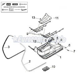 Bordón escudo frontal lado izquierdo Original Vespa GT, GTS, GTV 125/200/250/300