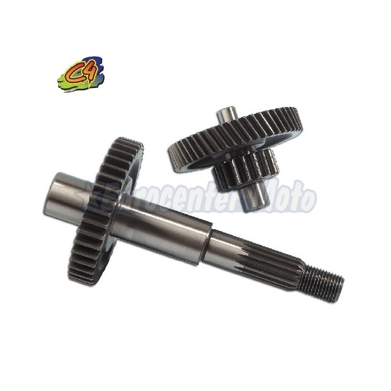 Kit transmisión secundaria motores Minarelli Horizontal 14/41z. Aerox, Jog RR, Neo´s...