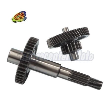 Kit transmisión secundaria motores Minarelli Horizontal 14/41z. Aerox, Jog RR, Neo´s...