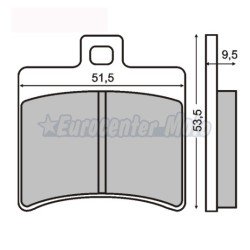 Pastillas de freno orgánicas Aprilia Sportcity, Atlantic, SR...