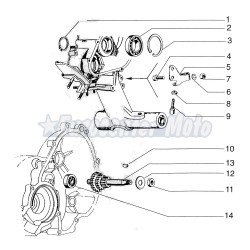 Cojinete tren fijo Original Vespa PK S/XL, FL, Primavera 50/125 (25x47x8)