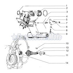 Cojinete tren fijo Original Vespa PK S/XL, FL, Primavera 50/125 (25x47x8)