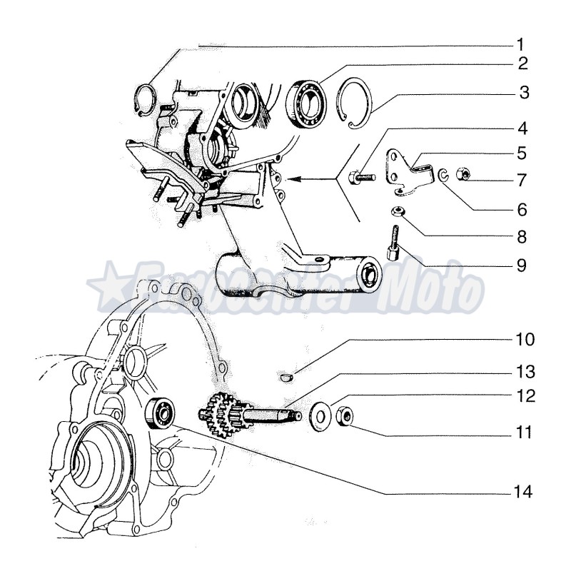 Cojinete tren fijo Original Vespa PK S/XL, FL, Primavera 50/125 (25x47x8)