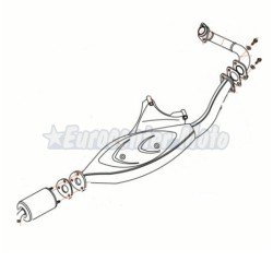 Protector escape Sito 0572 para Piaggio Zip, NRG, Runner...