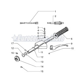 Tubo mando cambio Original Vespa 200 Iris, TX, DN