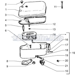 Junta caja filtro de aire Original Vespa PX, TX, T5, Cosa...