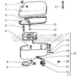 Junta caja filtro de aire Original Vespa PX, TX, T5, Cosa...