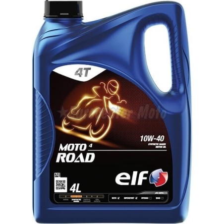 Aceite ELF Moto 4 Road 10W-40. 4L con filtro de aceite de regalo