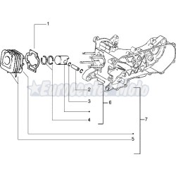 Junta base cilindro Original motores Piaggio 50 2T de aire