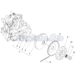 Semipolea fija variador Original motores Piaggio 50 2T-4T