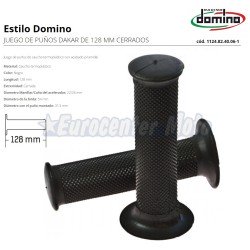 Juego puños Domino Dakar cerrados. 128mm