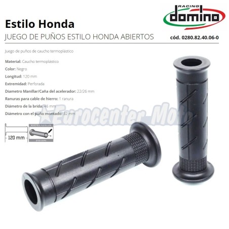 Juego puños Domino Honda Style abiertos. 120mm