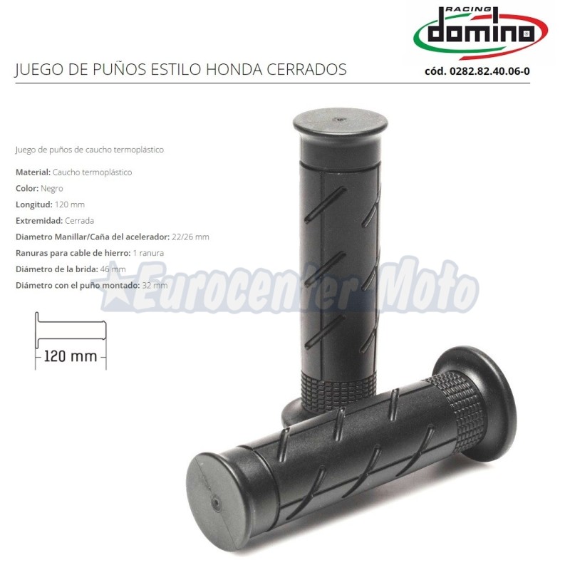 Juego puños Domino Honda Style cerrados. 120mm