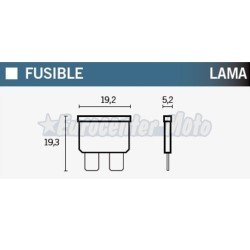 Fusible a lama 7,5A Marrón