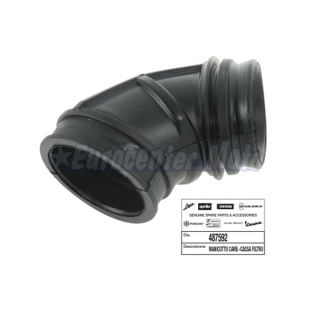 Goma colector unión carburador filtro de aire Original motores Piaggio 50 2T desde 2001