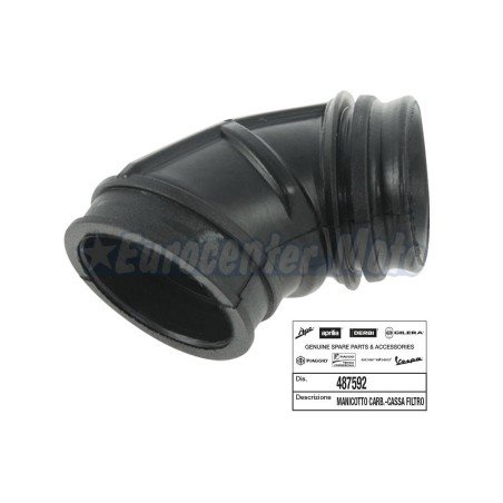Goma colector unión carburador filtro aire Original motores Piaggio 50 2T desde 2001
