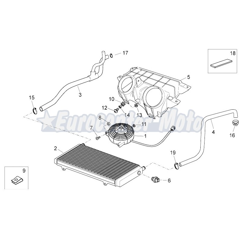 Termocontacto radiador Original Aprilia Sportcity, Atlantic, Rambla 125/200/250. 14x150