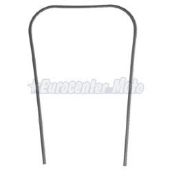 Bordón escudo frontal Vespa P200E, PX 125/150/200. Negro