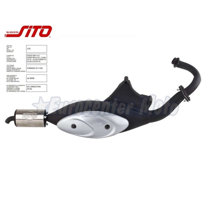 Escape Sito Piaggio NRG, Runner y Zip SP