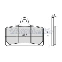Pastillas de freno orgánicas Aprilia RS4, Derbi GPR, Peugeot NK7, XR7