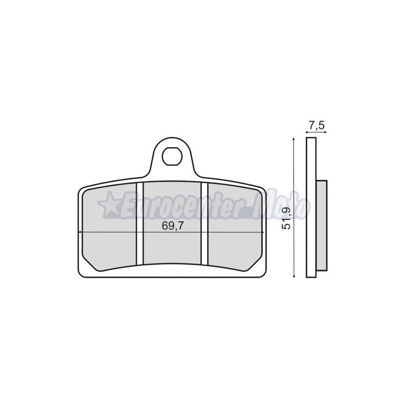 Pastillas de freno orgánicas Aprilia RS4, Derbi GPR, Peugeot NK7, XR7