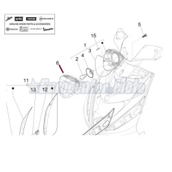 Tulipa transparente cubre faro Original Piaggio Zip y Zip SP desde 2001