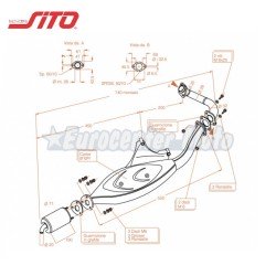Colector escape Sito 0572 Piaggio NRG, Runner y Zip
