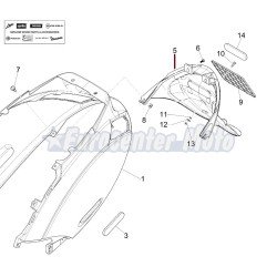 Guardabarros trasero Original Piaggio Zip 50 desde 2001