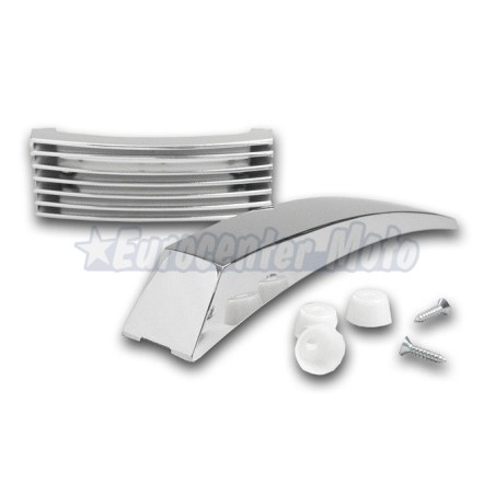 Kit rejilla claxon y cresta guardabarros cromada Vespa PX, Iris...
