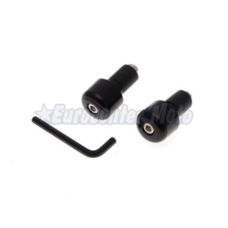 Contrapesos manillar redondos medianos. Goma 17mm. Negro o plata