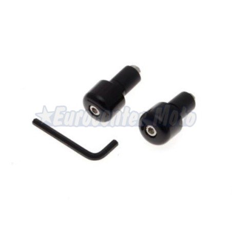 Contrapesos manillar redondos medianos. Goma 17mm. Negro o plata