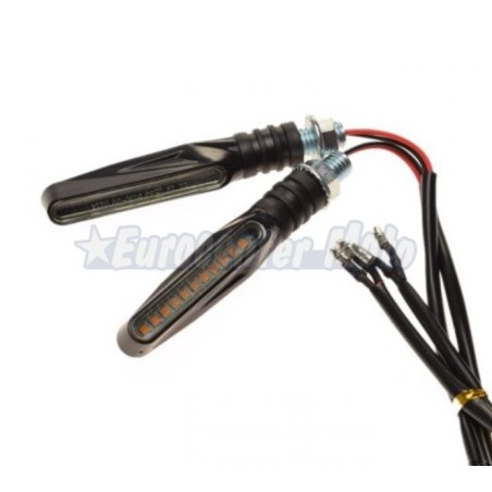 Juego intermitentes Led universales negros. Secuenciales