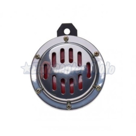 Claxon cromado universal moto y scooter 12V C.C. Tipo clásico