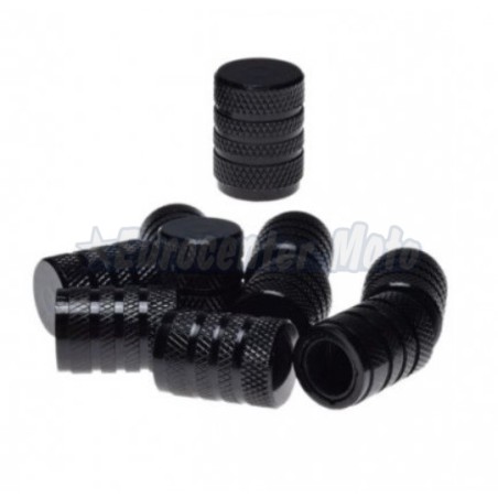 Tapón válvula llanta metálico. Negro tipo 2