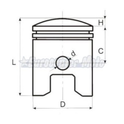 Pistón cilindros Minarelli/Yamaha scooter 50 a 47mm