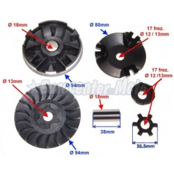 Variador completo motores Minarelli/Yamaha scooter 50, Sonic, Aerox, Jog RR, Neo´s 50...