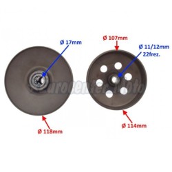 Embrague completo con poleas motores Piaggio, Kymco, Peugeot y Honda 50