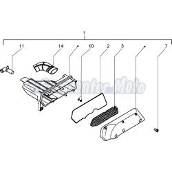 Goma colector unión carburador filtro aire motores Piaggio 50 2T desde 2001