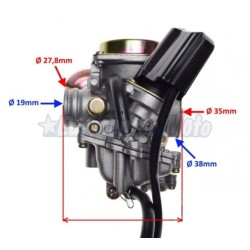 Carburador motores GY6 50 4 tiempos. 16,5mm